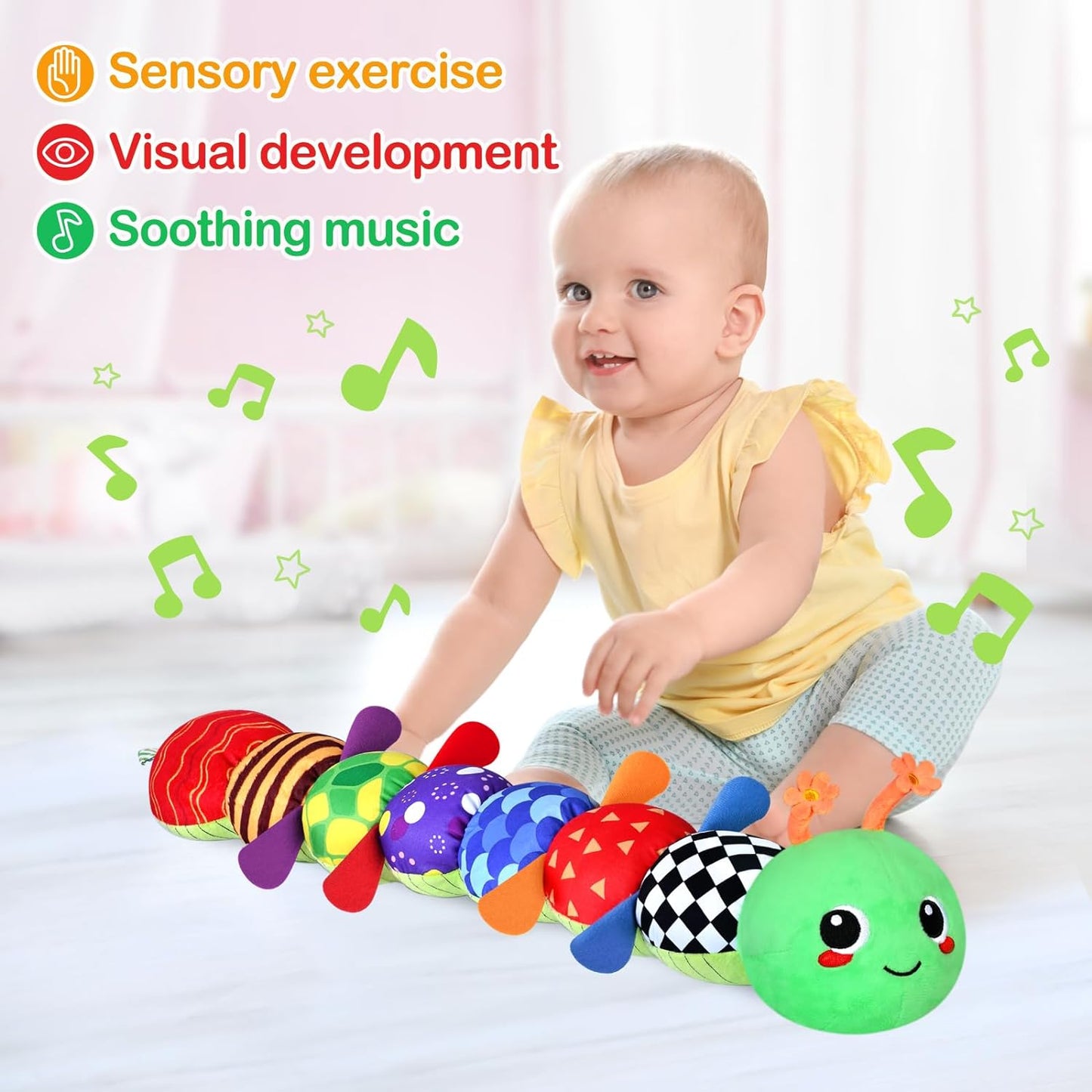 Hommyx Musical Sensory Chameleo Toy for Babies