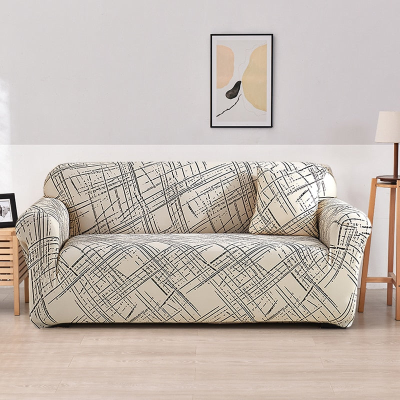 CozyFit - One piece Printed Sofa Cover (Fits All)