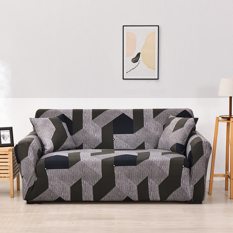 CozyFit - One piece Printed Sofa Cover (Fits All)