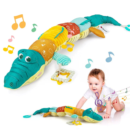 Hommyx Musical Sensory Crocodile Toy for Babies