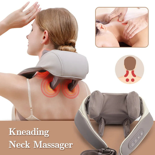 Neck Massager with Heat, Cordless Deep Tissue 4D Expert Kneading Massage