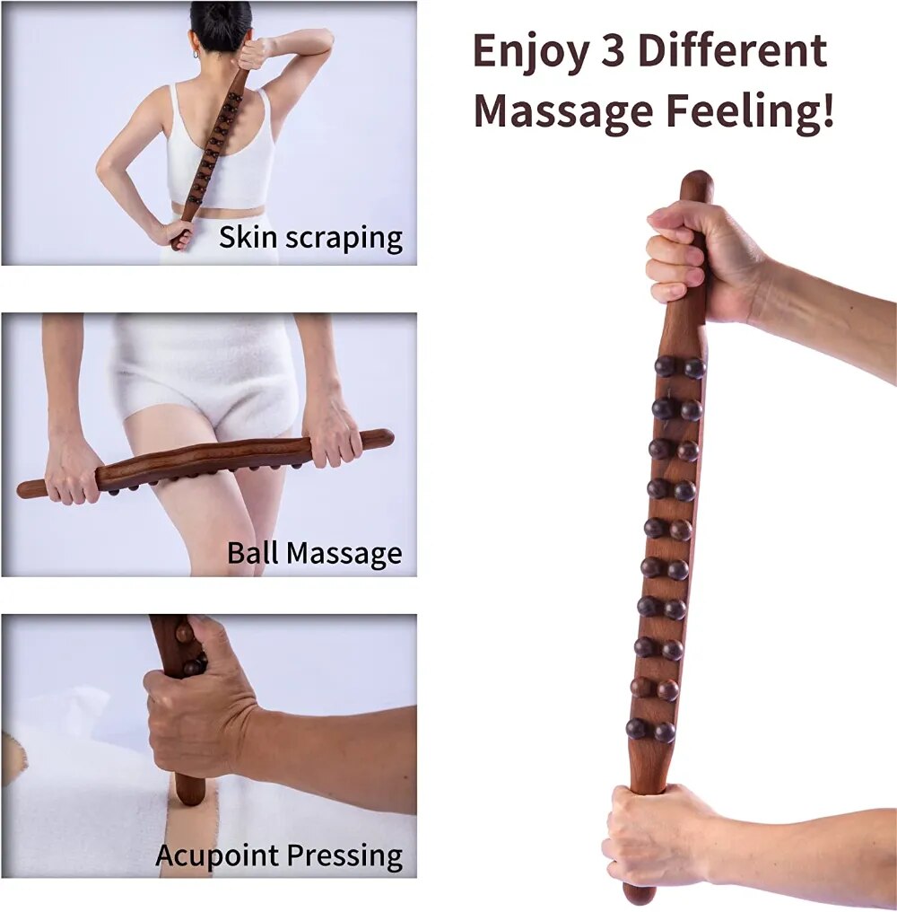 Holistic Harmony: Lymphatic Drainage Wooden Massage Stick